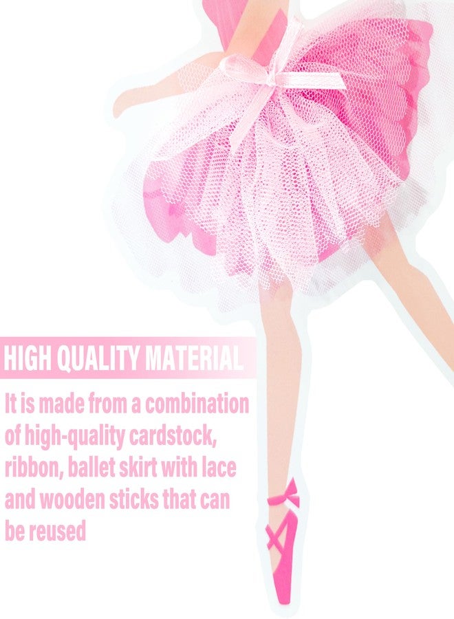 اوموني أكياس هدايا راقصة الباليه من أوموني، 12 قطعة، أكياس هدايا لحفلات أعياد ميلاد راقصة الباليه، أكياس هدايا لحفلات استقبال المولود الجديد بطابع رقص الباليه - Image 5